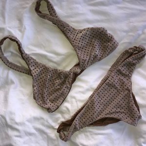 Acacia Swimwear set in Clay Mesh